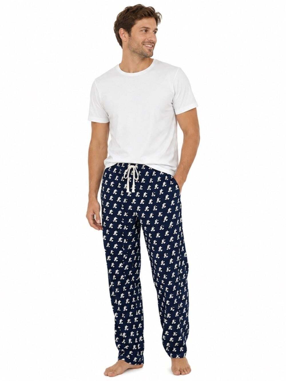 Disney Blue Cotton Mickey Mouse Panama PJ Pants
